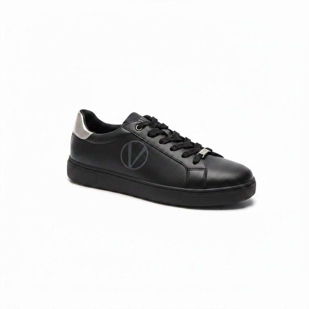 Valentino by Mario Valentino Black Leather Sneakers Men's Size 9.5